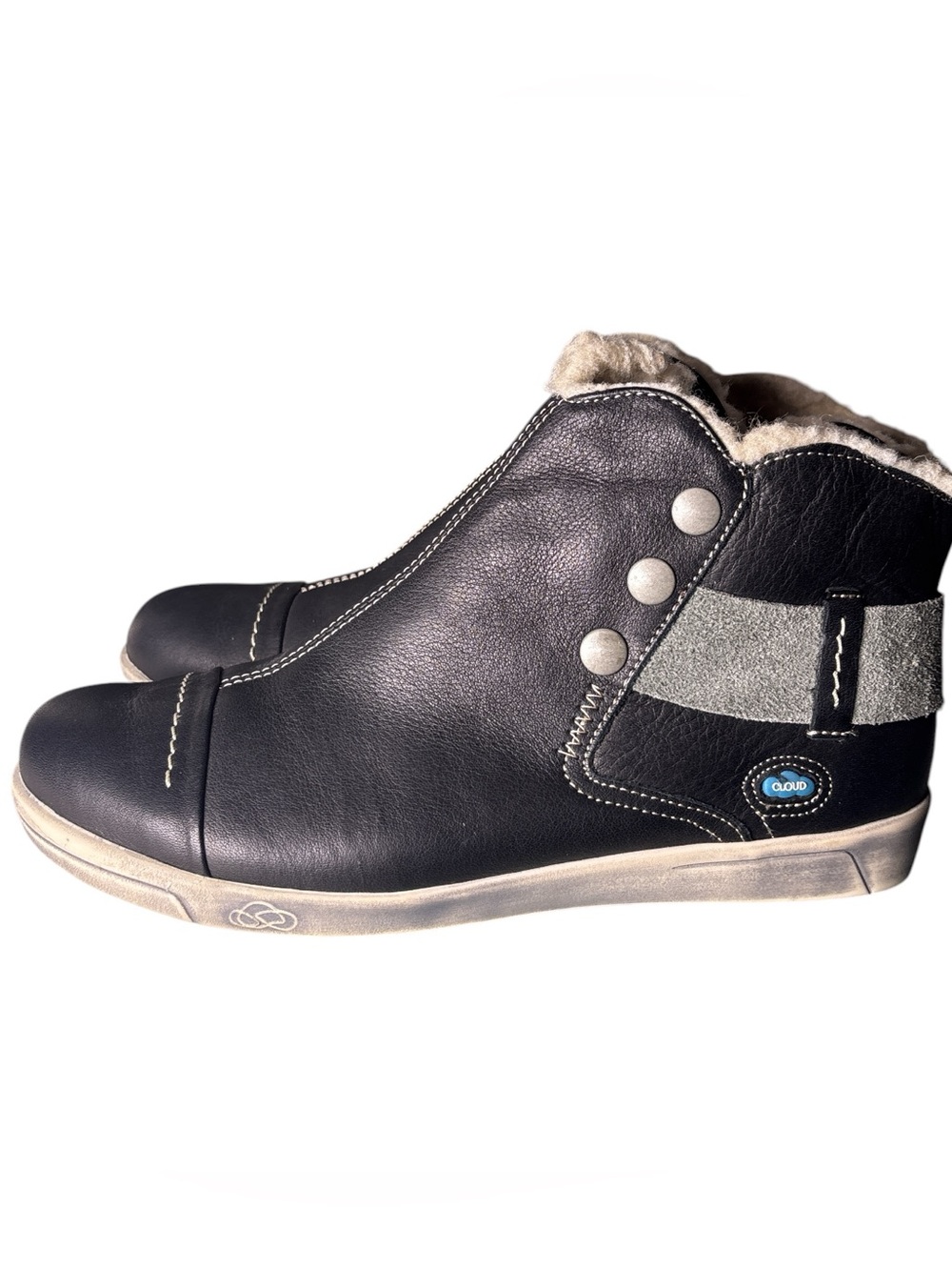 Cloud Footwear Aline Wool Lined Ankle Boot with Side Zip 39
